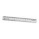 PD Ruler 6"/150mm <br> Notched Rigid White Plastic <br> 16th's & mm <br> Grobet 35.506W